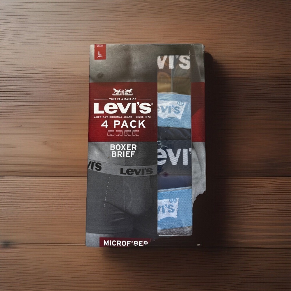 Levi's Boxer Brief Microfiber 4 Pack Contour Pouch Large 34-38‎